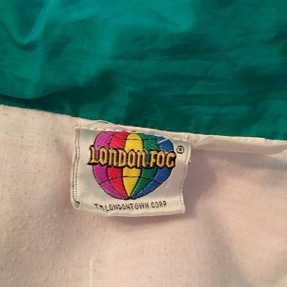 Vintage 1980's London Fog Blue Color Block Wind Breaker - Picture 6 of 7